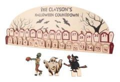 HURRISE Halloween-kalender Halloween-kalender, rolig nedräkningskalender som hänger