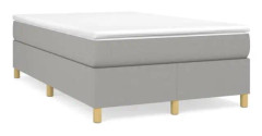 BEL-7029242420943-Sängfjäderbotten Ljusgrå 120x200 cm Tyg