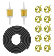 Bensin slangsats, 2m 5mm diameter bränsleslang + 2 st. gränssnitt DXGHC