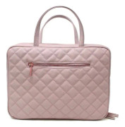 ther Toiletry Travel Bag för kvinnor - Stor kosmetisk storlek med 4 fickor - Roséguld hårdvara och satin interiör - Svart