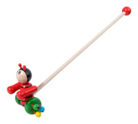 Trä Push Along Walking Leksaker, Småbarn Push Toy, Trä Barn Promenader, Walking Småbarn Leksak för inomhus krypning