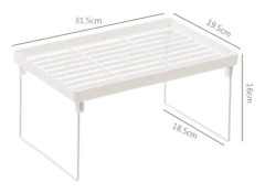 VBESTLIFE Förvaringsställ för sovsal Förvaringshylla för sovsal, metall PP Vit M 17 cm/6,7 tum Bredd