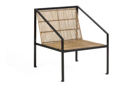 Fåtölj Thai Natura Svart Metall vide 63 x 71 x 59 cm