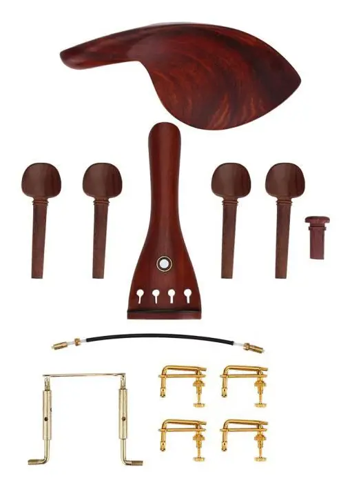 SALUTUYA violinstjärt SALUTUYA violinbeslag i rosenträ SALUTUYA Violinbeslag 4/4 1 violinmusik