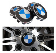 4-Pack - BMW Centrumkåpor / Hjulnav Emblem - Bil