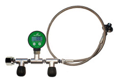 Metalsub Inert Gas Transfer Unit Med Digital Tryckmätaranslutning Din W21.8-14/din477 200/300 Silver 2 m