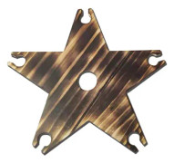 Praktisk träbricka Vintage Style Star Shape Vinglas - Djup träfärg