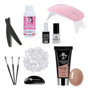 11st Acrylic Gel - Poly Builder Gel Kit med Led-lampa - Light brown