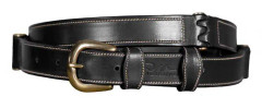 Dyon Flat Läderbälte Svart 85 cm
