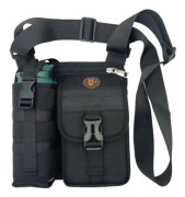 Axelväskor med vattenflaskhållare, ryggsäck med vattenflaskhållare, crossbody-väska, för resor, gym - Jxlgv（Svart）