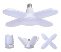 60w LED-garagelampa, E27 6000 lumen säkerhetsbelysning i taket, deformerbar verkstadslampa med 4 justerbara paneler, superstarkt dagsljus för garage, lager