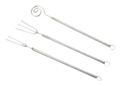 3st/ set Användbara fruktgafflar Soft Grip Anti-rost Oregelbunden