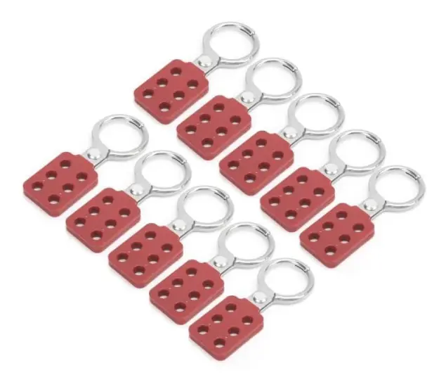 VBESTLIFE Märkning Hasp 10 st Lockout Hasp 38mm/1.5in 6 hål aluminiumisolering för explosiva platser