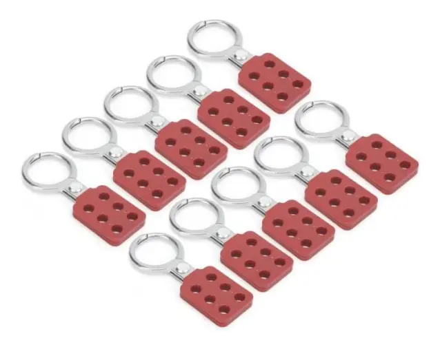 HURRISE Märkning Hasp 10 st Lockout Hasp 38mm/1.5in 6 hål aluminiumisolering för explosiva platser