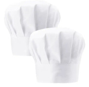 2-pack vita kockmössa unisex kockmössa justerbar kockmössa herr dam herr kockmössa med elastisk kock