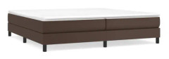 Brun sängfjäderbotten 200x200 cm Imitationsläder - FDIT - Klassisk - Tidlös