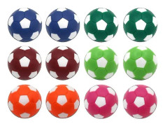 Bordfotboll Foosballs Ersättningsbollar Mini Multicolor 36mm Officiell Foosball 12 Pack
