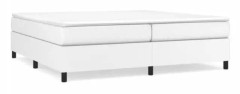 Sängfjäderbotten - FDIT - Vit - 200x200 cm - Imiterat läder