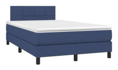 BEL-7329026733000-Box resårbädd med madrass Blå 120x200 cm Tyg