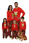 Grinch julpyjamas - Matchande familj vuxna barn pyjamas set