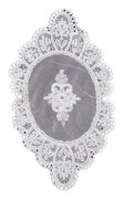 Stora rånar vadderar långvariga vintage broderade glasunderlägg