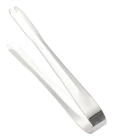 Slitstark Sockerklämma Slät yta Round Edge Sugar Tong - Silver
