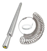 Mesure Taille Bague,Ring Sizer Anneaux Pour Mesurer Taille Doigts Pour Bagues Tailles A-Z Métal/Acier/Plastiqu