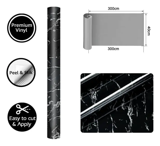 15,7''x118'' Kontaktpapper Skal och Klistra Bänkskivor för Kök Bänkskiva Kontaktpapper Vattentät