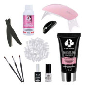 11st Acrylic Gel - Poly Builder Gel Kit Led-lampa - French pink