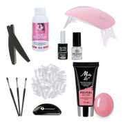 11st Acrylic Gel - Poly Builder Gel Kit med Led-lampa - Peony