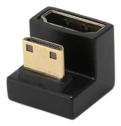 HURRISE Mini HD till HD Converter Mini U-formad HD till HD Adapter Hane till Hona 8K 60Hz 4K 120Hz 48Gbps Mini