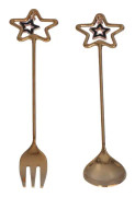Innovativt hängande sked Multipurpose Stirring Dessert Gaffel för
