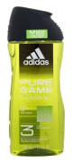 Adidas - Pure Game Shower Gel 3-In-1 New Cleaner Formula - For Men, 250 ml