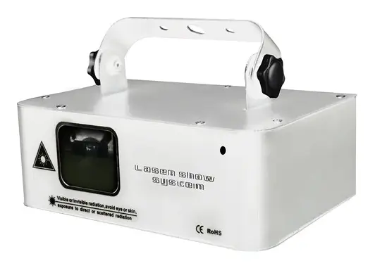 Laserprojektorlampa, DMX512-kompatibilitet, RGB-färgrik belysning, Vit, EU-kontakt