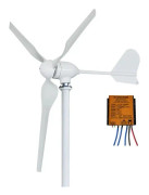 Vindgenerator, 5000W Effektutgång, Låg Ljudnivå, 12V, 3 blad, med MPPT-kontrollenhet