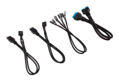 Corsair Premium Sleeved I/O Cable Extension Kit, Black