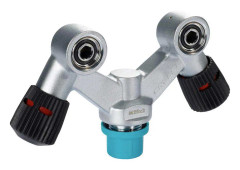 Cressi Tankventil Valve 2 Outputs Grå