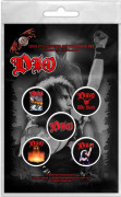 Dio We Rock Badge Set (Förpackning med 5 st)