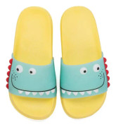 bolury Pojkar Flickor Dinosaurie Slide Sandaler, Barn Inomhus Utomhus Strand Pool Sandaler Anti-Slip Dusch Slide Hem Tofflor Gul 13-13.5 US Little Kid