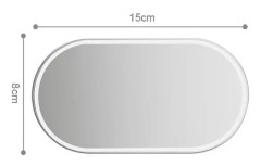 (oval) Solskyddsspegel för bil, sminkspegel för fordon, självhäftande sminkspegel för lastbil, SUV