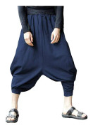 NMILUMS Baggy Hippie Boho Gypsy Yoga Aladdin Harem Byxor Marinblå XX-Large