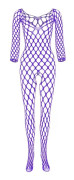 ies's Strumpor Lingerie Blommigt Nät Bodysuits Lingerie Nattkläder för Romantisk Dejt Bär Kvinnors Nät Bodysuit Lila 7