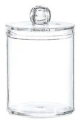 2 st 10 Oz behållare dispenser klar plast apoteksburk set fåfänga smink arrangör