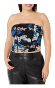 y Chic Women's Apparel dam City Chic Plus Size Korsett Fallon Prt Blå Illus 20 Plus