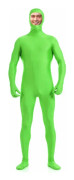 amHigh DH herr- och damlycra spandex heldräkt zentai-dräkt - öppet ansikte limegrön medium