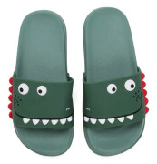 bolury Pojkar Flickor Dinosaurie Slide Sandaler, Barn Inomhus Utomhus Strand Pool Sandaler Anti-Slip Dusch Slide Hem Tofflor Grön 14-14.5 Liten Barn