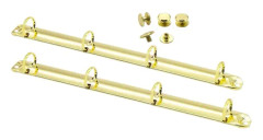 S 4-Ring Binder Mekanism A4 Notebook Mekanism Ersättningskit Brons Metallklämma Ringpärm Rund Ring Bindning Spines Guld A4 Pärm