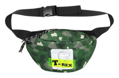 YC Kids Söt tecknad dinosaurie midjeväska liten canvas axelväska löparbälte väska för småbarn pojkar, camo camouflage mönster