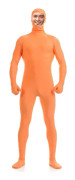 amHigh DH herr- och damlycra spandex heldräkt zentai-dräkt - öppet ansikte orange stor