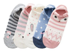 Barn Bomull Ankel Animal Socks - Söta tecknade crew strumpor Soft Fun
